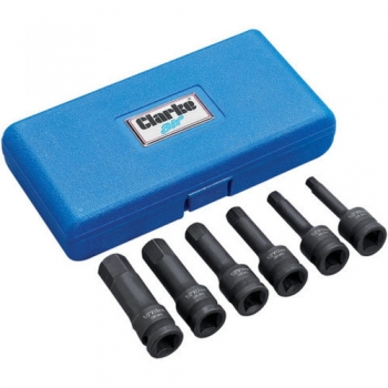 Clarke CIS12/6HB 6 Piece ½” Square Drive Hex Impact Sockets - Metric - Code 1800356