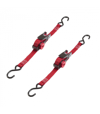 Clarke CHT234 25mm x 4.5m Manual Ratchet Tie Downs (2 pack) - Code 1801234