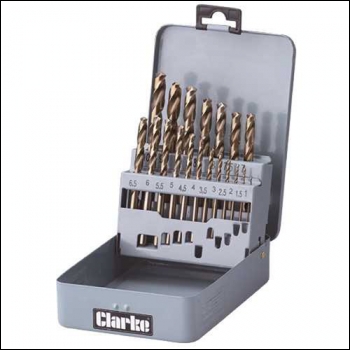 Clarke CHT383 - 19pce Cobalt Steel Drill Bit Set