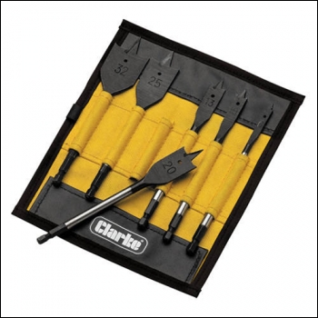 Clarke CHT540 - 6pce Flat Wood Bit Set