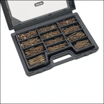 Clarke CHT571 - 1700 Piece Wood Screw Pack