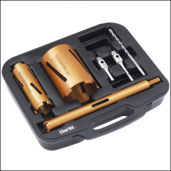 Clarke CHT599 6 Piece Diamond Core Drill Bit Set