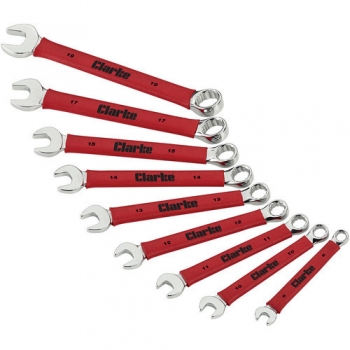 Clarke CHT811 9 Piece Cushion Grip Combination Spanner Set: 8-19mm - Code 1801811