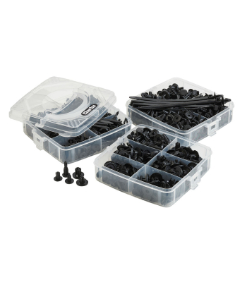 Clarke CHT951 630 Piece Fixing Clip & Cable Tie Set - Code 1801951