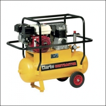 Clarke PPH15YB - Contractor Petrol Powered Air Compressor c/w Steel Frame