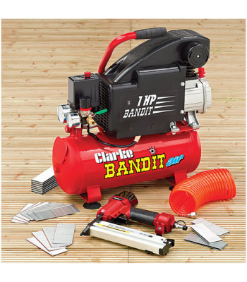 Clarke Bandit V Kit 8 Litre Air Compressor With Air Gun Kit - Code 2241007