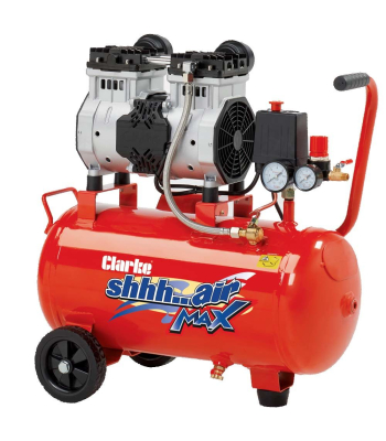 Clarke SHHH24/150 Shhh Air Max 7cfm 24 Litre 1.5HP Low Noise Compressor (230V) - Code 2242040