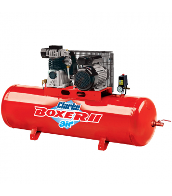 Clarke Boxer II 14/200 O/L 14cfm 200Litre 3HP Belt Driven Air Compressor (230V) - Code 2245315