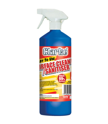 Clarke CS1 Surface Cleaner/Sanitiser 1 Litre Spray Bottle - Code 3051130