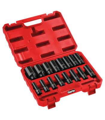 Clarke CIS12/16D 16 Piece 1/2" Drive 10 - 32mm Deep Impact Socket Set - Code 3110882