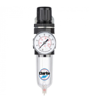 Clarke CAT190 1/4 inch  Miniature Airline Filter/Regulator with Gauge - Code 3120507