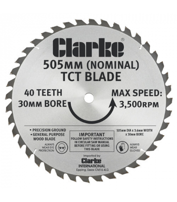 Clarke 505mm TCT Circular Saw Blade for CLS505 - Code 3401994