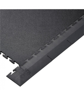 Clarke Black PVC Edge Piece for Interlocking Floor Tiles (Single Unit) - Code 3608040