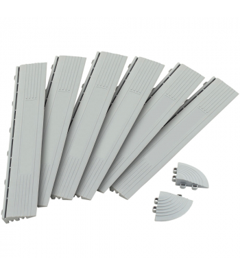 Clarke MFGM Grey PP Modular Male 6 Edge Strip & 2 Corner Piece Set - Code 3608065