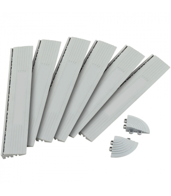 Clarke Grey PP Modular Female 6 Edge Strip & 2 Corner Piece Set - Code 3608070