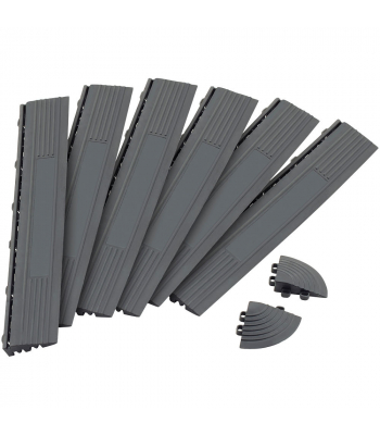 Clarke Black PP Modular Male 6 Edge Strip & 2 Corner Piece Set - Code 3608080