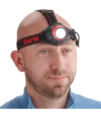 Clarke HL400R 5W LED Rechargeable Head Torch with Auto Sensor (400Lm) - Code 4003543