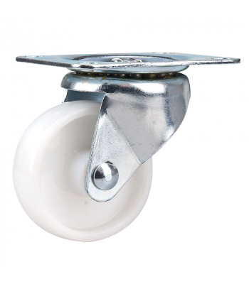 Clarke White Nylon Castor Wheels Fixed / Swivel / Swivel & Brake (50mm - 100mm) - Code 4200028