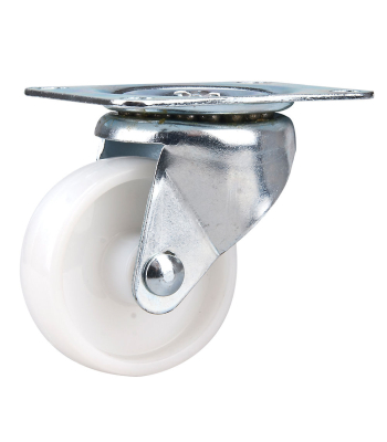 Clarke White Nylon Castor Wheels Fixed / Swivel / Swivel & Brake (50mm - 100mm) - Type: Fixed - Code 4200123