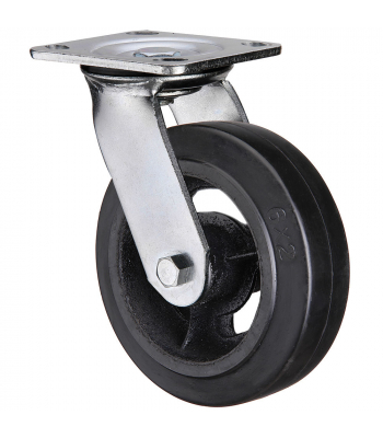 Clarke Heavy Duty Rubber Castor Wheels Fixed / Swivel / Swivel & Brake (125mm - 200mm) - Code 4200131