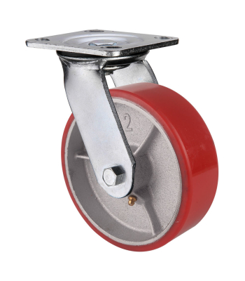 Clarke 125mm Polyurethane Castor Wheels Fixed / Swivel / Swivel & Brake - Code 4200146