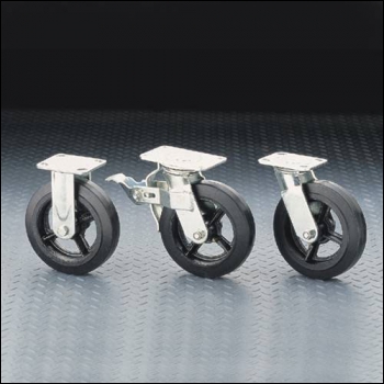 Clarke ML814S 200mm H/D Swivel Castor - Rubber