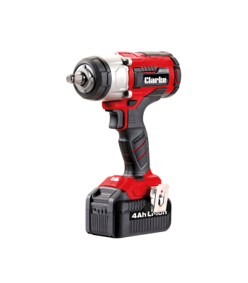 Clarke CIR184LIP 18V 400Nm 1/2" Drive Impact Wrench With 2 x 4Ah Batteries & Charger - Code 4500619