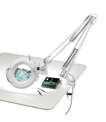 Clarke SAM127A 500lm Swing Arm Desktop Magnifying Light (230V) - Code 5460537