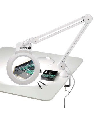 Clarke SAM170A 850lm Swing Arm Desktop Magnifying Light (230V) - Code 5460539