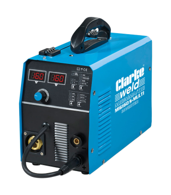 Clarke MIG160 S-MULTI 160A MIG/MMA/TIG Synergic Inverter Welder - Code 6015616