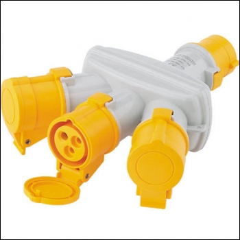 Clarke 3-Way Adaptor Plug 16A 110v