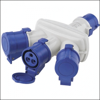 Clarke 3-Way Adaptor Plug 16A 230v