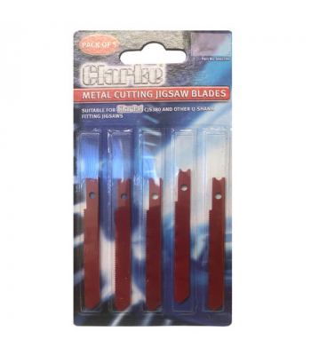 Clarke Replacement Jigsaw blades For CJS380 & Similar - 5 pack Metal Cutting - Code 6462194