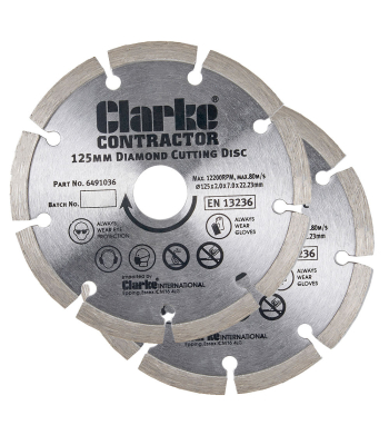 Clarke 2 piece 125mm Diamond Blade set - Code 6491036