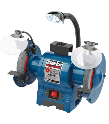 Clarke CBG6250L 150mm Bench Grinder with Lamp (230V) - Code 6500524
