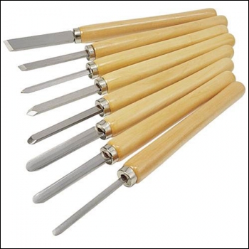 Clarke 8 Piece Wood Turning Chisel Set