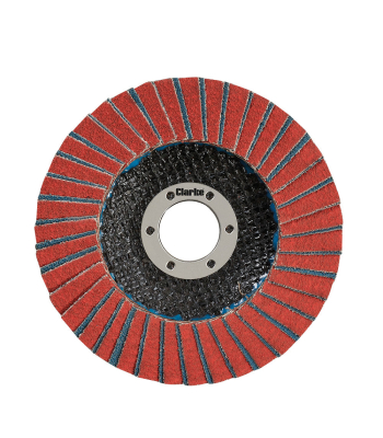 Clarke 115mm Ceramic & Zirconium Flap Disc 22mm Bore - Grit: 120 - Code 6502399