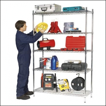 Clarke CS5000C - 5 Shelf Boltless Wire Shelving