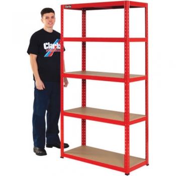 Clarke CSM5100RP 100kg Boltless Shelving (Red) - Code 6600736