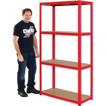Clarke CSM4200/40LG Heavy Duty Boltless Shelving - Red - Code 6600760