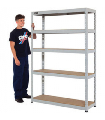 Clarke CSM5265/40LG 265kg Heavy Duty Boltless Shelving (Grey) - Code 6600766