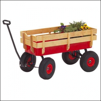 Clarke  PAL4W Wooden Sided Garden Trolley