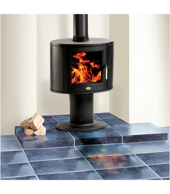 Clarke Dorchester 5kW Eco-Design Ready Cast Iron Wood Burning Pedestal Stove - Code 6909954