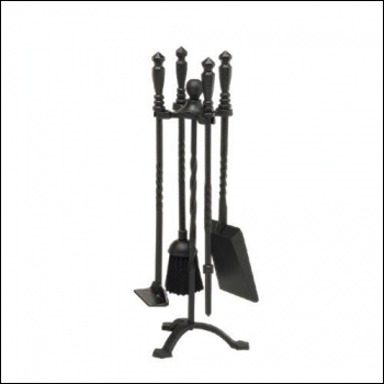 Clarke CS4 - 5 Piece Black Fire Companion Set
