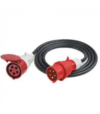 Clarke DCL16B Three Phase Mains Connecting Lead with 16 Amp Socket & Plug (400V) - Code 6925233