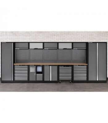 Clarke COMBGSM01 Modular Storage System 25 Piece Package Wooden Worktops - Code 7632891