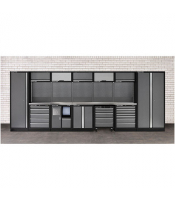 Clarke COMBGSM01 Modular Storage System 25 Piece Package Stainless Steel Worktops - Code 7632893
