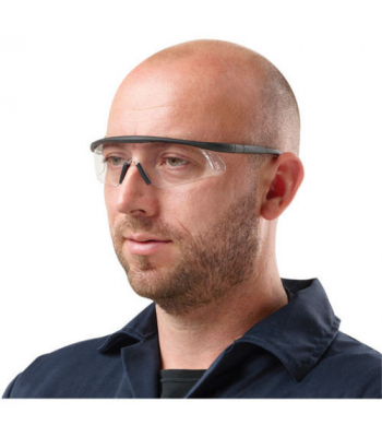 Clarke SCS1 Clear Safety Glasses with Adjustable Arms - Code 8133814