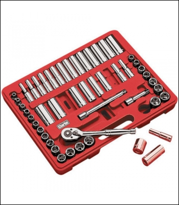 Clarke PRO80 50-Pce 3/8 inch  Dr. AF/Metric Socket Set