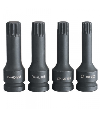 Clarke PRO216 4 Piece Impact Spline Set